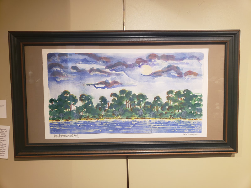 "Deer Island Biloxi before Hurricane Katrina", NFS, 12 x 24, Watercolor