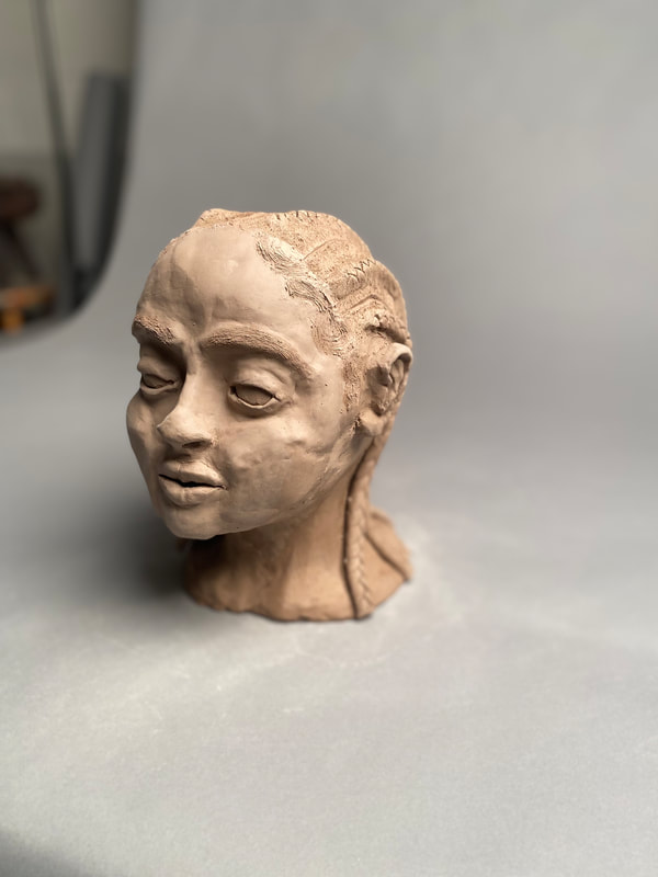 "Mystery Woman", $60, 10x6, Ceramic