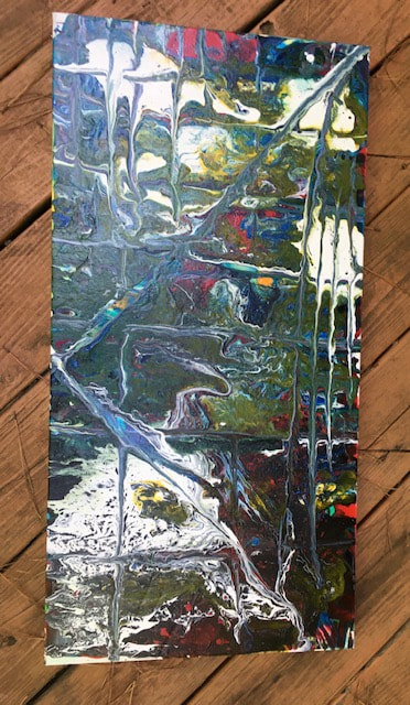 "Dark Reaction", Painting,  $200, 30" x 15"